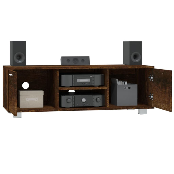 TV-Möbel Antonin aus geräucherter Eiche 120x40,5x35cm (Holz)