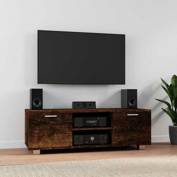 TV-Möbel Antonin aus geräucherter Eiche 120x40,5x35cm (Holz)