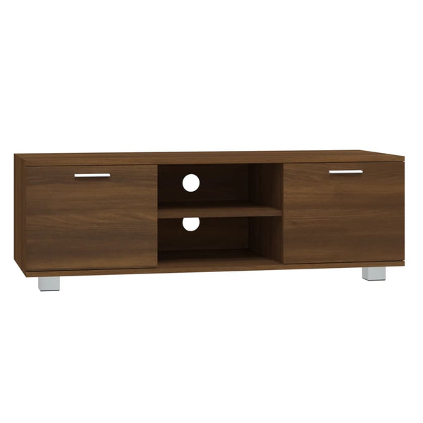 TV-Bank aus Eiche, braun, Antonin, 120x40,5x35cm (Holz)