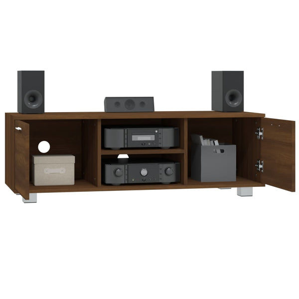 TV-Bank aus Eiche, braun, Antonin, 120x40,5x35cm (Holz)