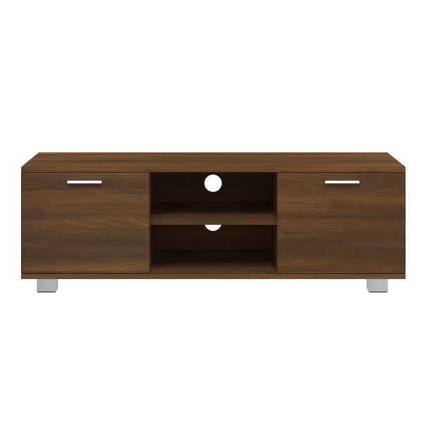 TV-Bank aus Eiche, braun, Antonin, 120x40,5x35cm (Holz)