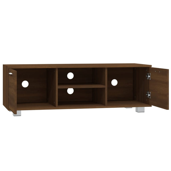 TV-Bank aus Eiche, braun, Antonin, 120x40,5x35cm (Holz)