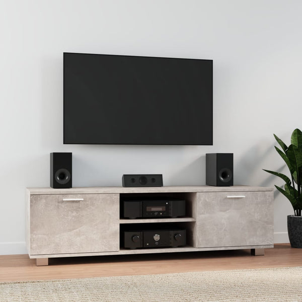 Betongraues TV-Board Antonin 140x40,5x35cm (Holz)