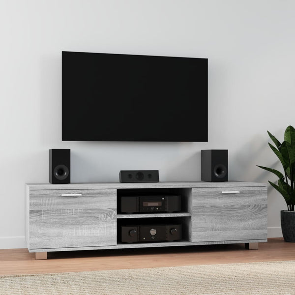 Graues TV-Möbel Antonin 140x40,5x35cm (Holz)