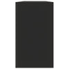 Schwarzer Schuhschrank Tiborel 80x24x45cm (Holz)
