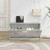 Schuhregal Tiborel 80x24x45cm betongrau (Holz)