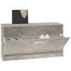 Schuhregal Tiborel 80x24x45cm betongrau (Holz)