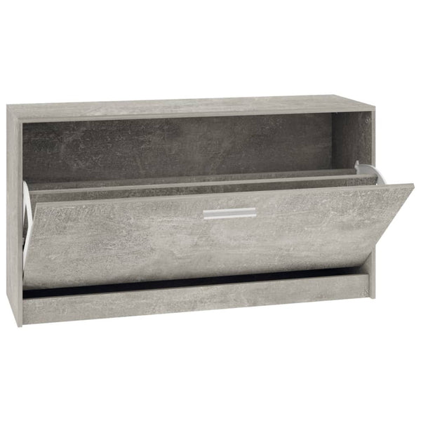 Schuhregal Tiborel 80x24x45cm betongrau (Holz)