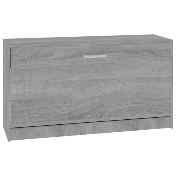 Graue Schuhbank Tiborel 80x24x45cm (Holz)