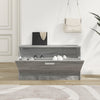 Graue Schuhbank Tiborel 80x24x45cm (Holz)