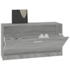 Graue Schuhbank Tiborel 80x24x45cm (Holz)
