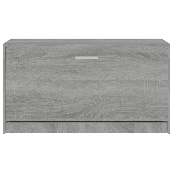 Graue Schuhbank Tiborel 80x24x45cm (Holz)