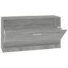 Graue Schuhbank Tiborel 80x24x45cm (Holz)