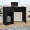 Schwarzer Schreibtisch mit Schublade und Schrank Omaid 100x40x73cm (Holz)
