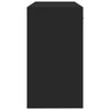 Schwarzer Schreibtisch mit Schublade und Schrank Omaid 100x40x73cm (Holz)
