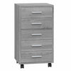 Grauer Rollcontainer Olgheta (Sonoma-Holz)