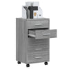 Grauer Rollcontainer Olgheta (Sonoma-Holz)