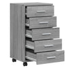 Grauer Rollcontainer Olgheta (Sonoma-Holz)