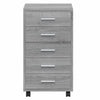 Grauer Rollcontainer Olgheta (Sonoma-Holz)