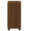 Brauner Rollcontainer Olgheta (Eiche Massivholz)