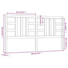 Kopfgitter Grau Buriga 186x4x100cm (Kiefer)