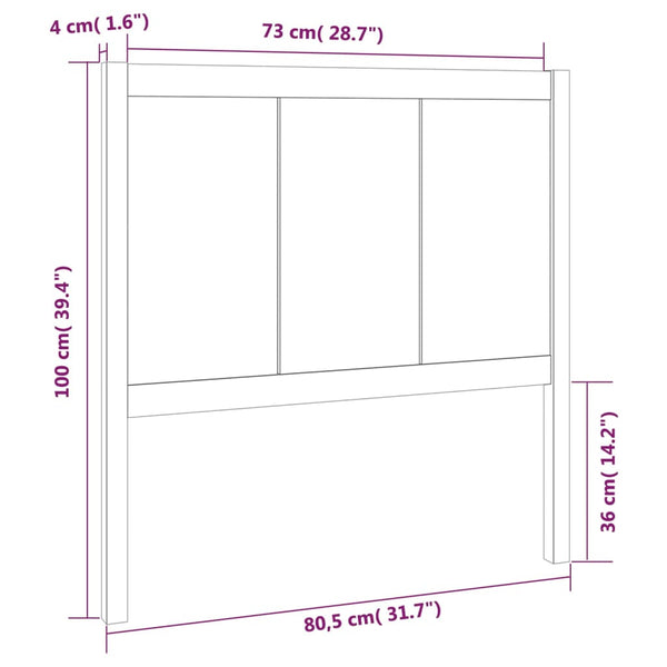 Kopfgitter, grau, Bv 80,5x4x100cm (Kiefer)