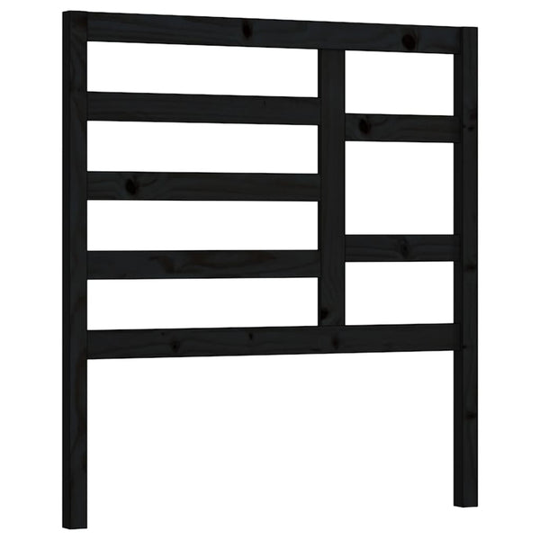 Schwarzes Kopfteil Fiedler 96x4x104cm (Kiefer)