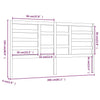 Graues Kopfteil Fiedler 206x4x104cm (Kiefer)