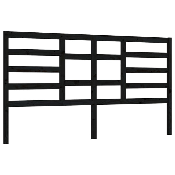 Schwarzes Kopfteil Fiedler 206x4x104cm (Kiefer)
