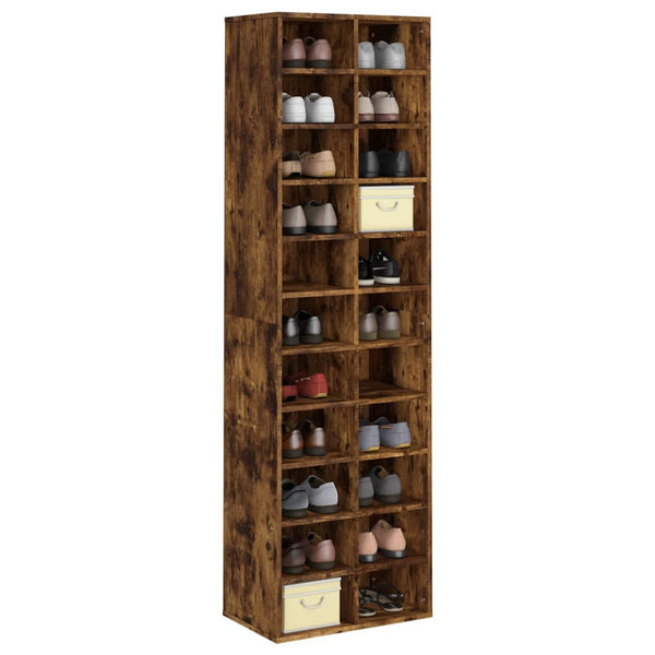 Schuhregal Delfina aus Rauchereiche 54x34x183cm (Holz)