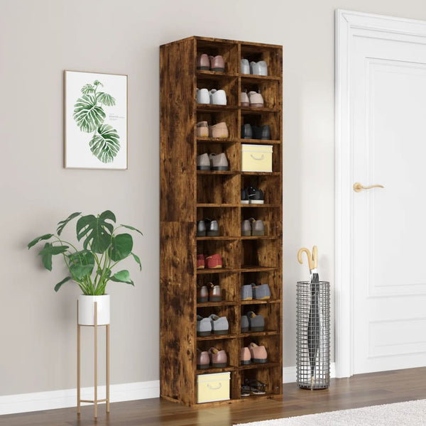 Schuhregal Delfina aus Rauchereiche 54x34x183cm (Holz)