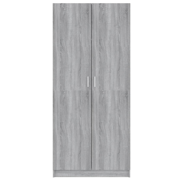 Grauer Kleiderschrank Altobrando 80x52x180cm (Holz)