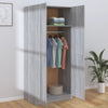 Grauer Kleiderschrank Altobrando 80x52x180cm (Holz)