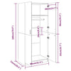Grauer Kleiderschrank Altobrando 80x52x180cm (Holz)