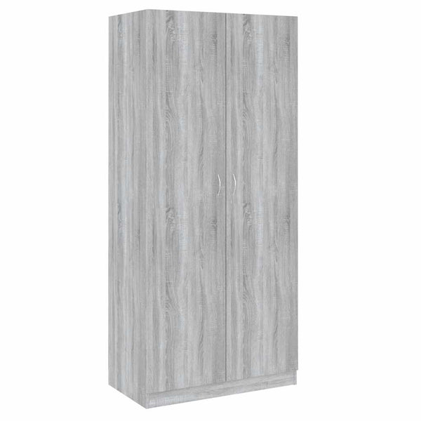 Grauer Kleiderschrank Pirus 90x52x200cm (Holz)