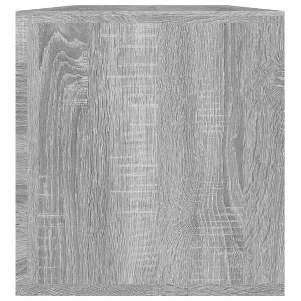 Harmaa vinyylilevyjen säilytyslaatikko Milii 71x34x36cm (puu)