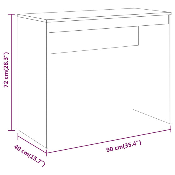 Räuchereichenschreibtisch Nelli 90x40x72cm (Holz)
