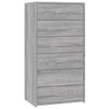 Harmaa senkki 6 laatikolla Licxanadra 50x34x96cm (puinen)