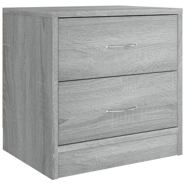 Grauer Nachttisch Katrin 40x30x40cm (Holz)