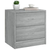 Grauer Nachttisch Katrin 40x30x40cm (Holz)