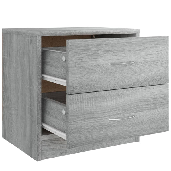 Grauer Nachttisch Katrin 40x30x40cm (Holz)