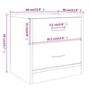 Grauer Nachttisch Katrin 40x30x40cm (Holz)