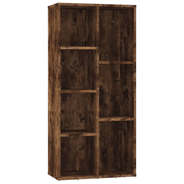 Räuchereichenholz-Bücherregal Hartwig 50x25x106cm
