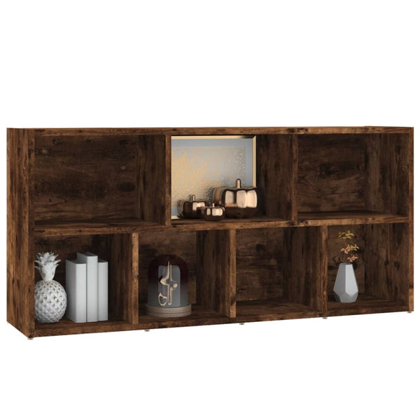 Räuchereichenholz-Bücherregal Hartwig 50x25x106cm