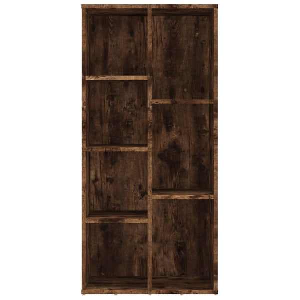 Räuchereichenholz-Bücherregal Hartwig 50x25x106cm