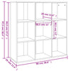 Bücherregal Mignona aus Rauchereiche 98x29x97,5cm