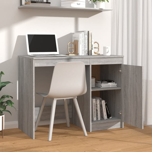 Grauer Schreibtisch Bello 100x50x76cm (Holz)