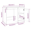 Grauer Schreibtisch Bello 100x50x76cm (Holz)
