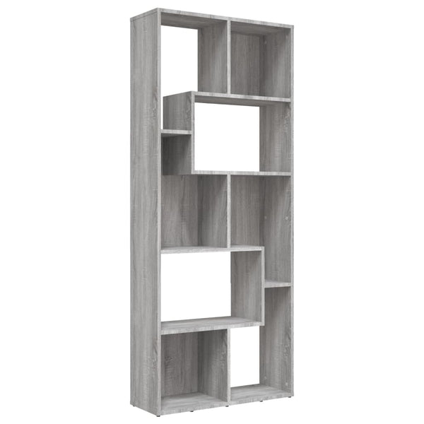 Graues Bücherregal Ilda 67x24x161cm (Holz)
