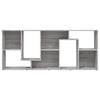 Graues Bücherregal Ilda 67x24x161cm (Holz)